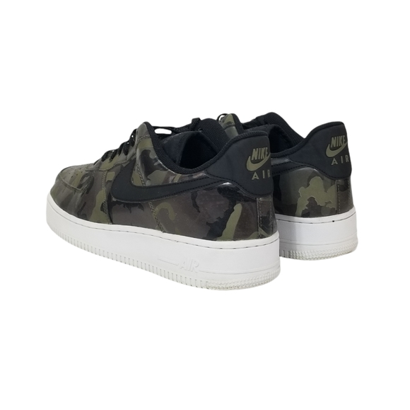 NIKE AIR FORCE 1 Mens Olive Reflective Camo Low Tops Classic Sneakers Size 11 - Picture 6 of 12
